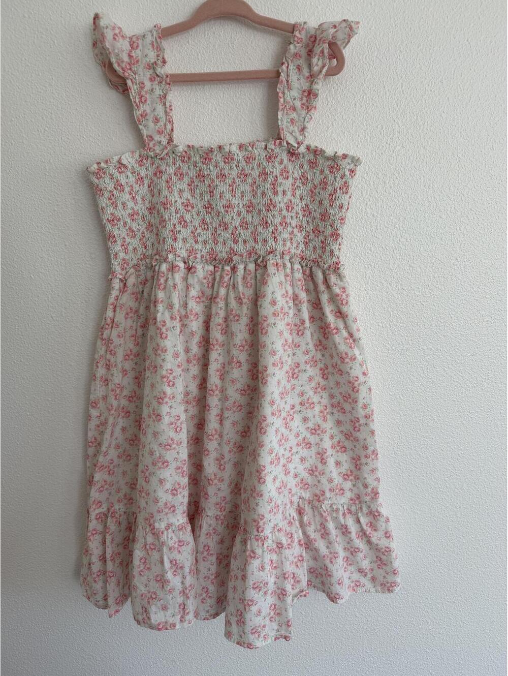 Janie and Jack The Emily Floral Smocked Dress Sz 12 Boho Cottage